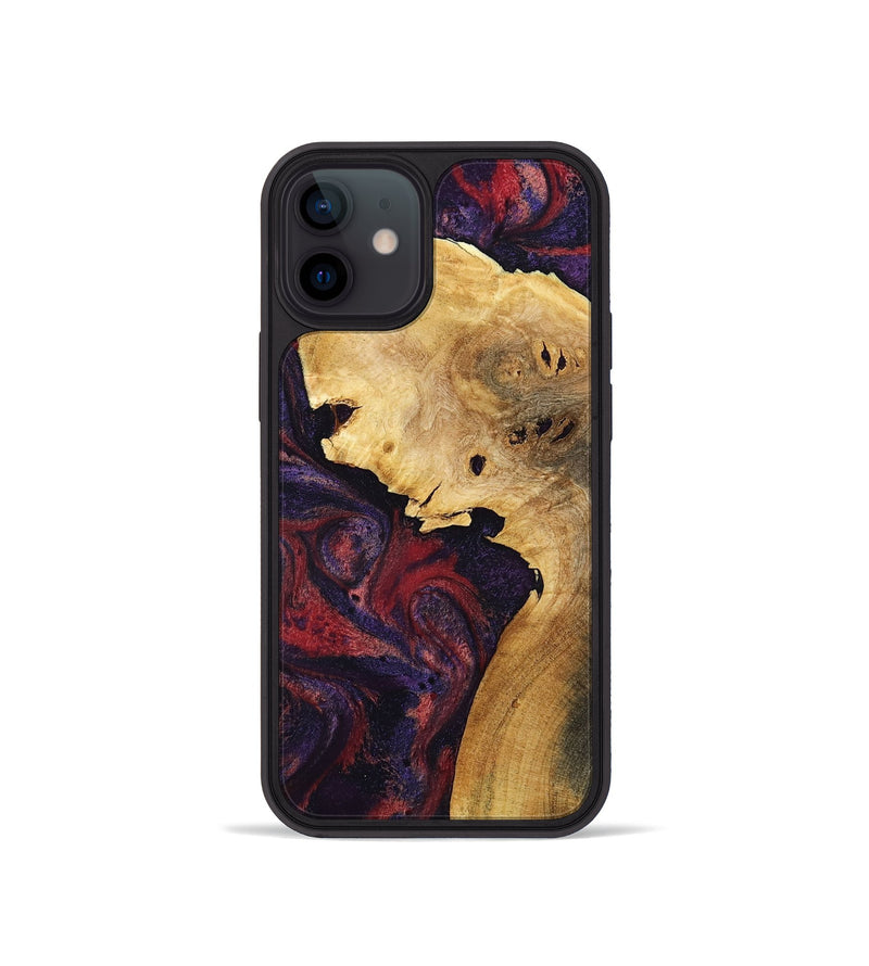 iPhone 12 mini Wood Phone Case - Clair (Red, 800420)