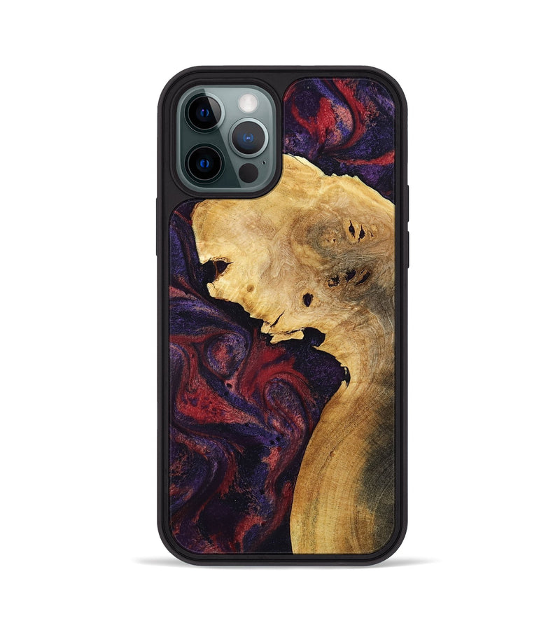 iPhone 12 Pro Wood Phone Case - Clair (Red, 800420)