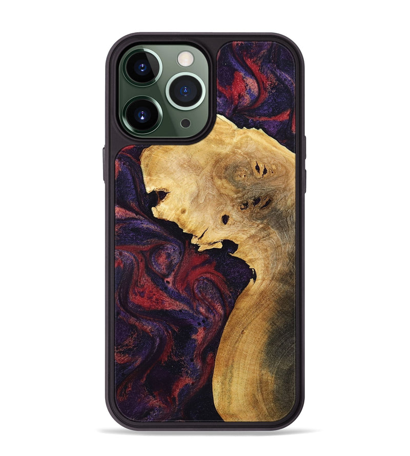 iPhone 13 Pro Max Wood Phone Case - Clair (Red, 800420)