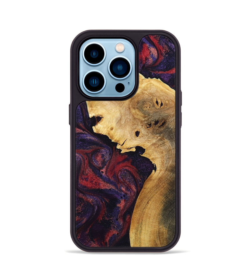 iPhone 14 Pro Wood Phone Case - Clair (Red, 800420)