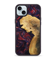 iPhone 15 Plus Wood Phone Case - Clair (Red, 800420)