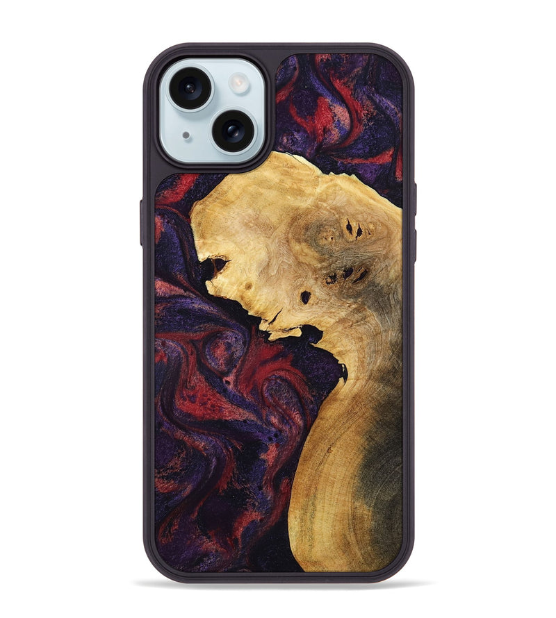iPhone 15 Plus Wood Phone Case - Clair (Red, 800420)