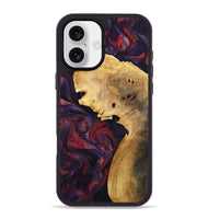 iPhone 16 Plus Wood Phone Case - Clair (Red, 800420)