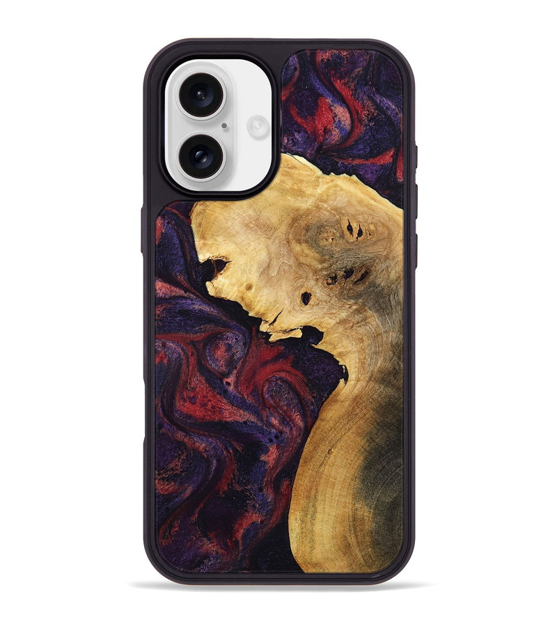 iPhone 16 Plus Wood Phone Case - Clair (Red, 800420)