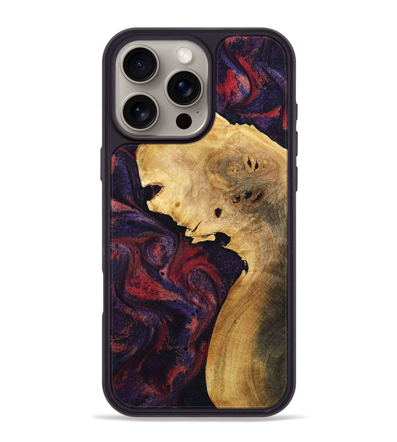 iPhone 16 Pro Max Wood Phone Case - Clair (Red, 800420)