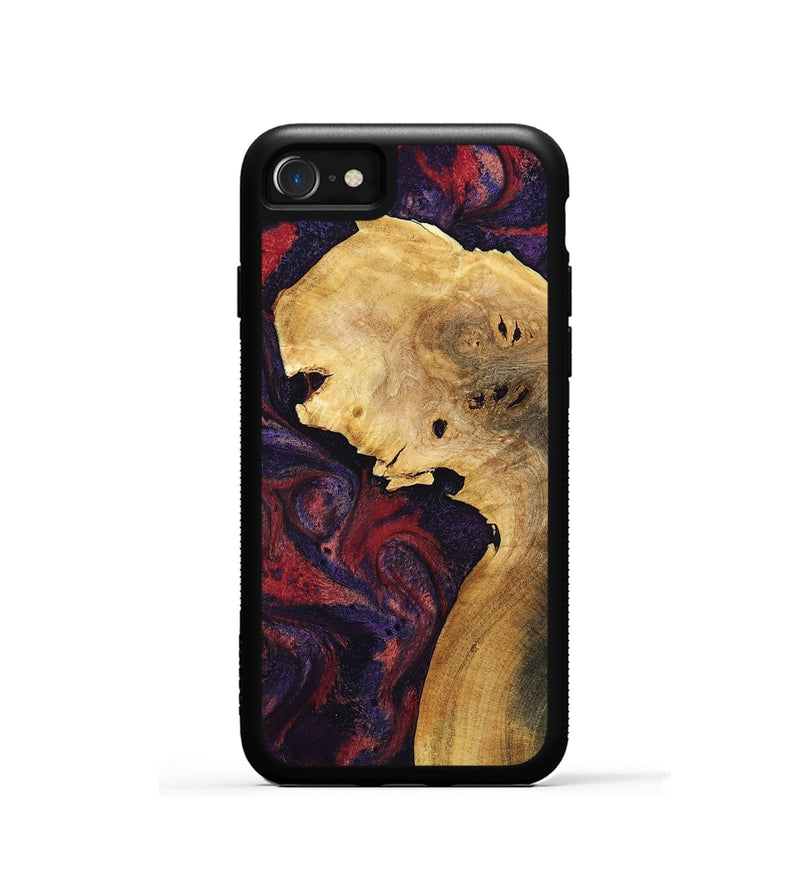 iPhone SE Wood Phone Case - Clair (Red, 800420)