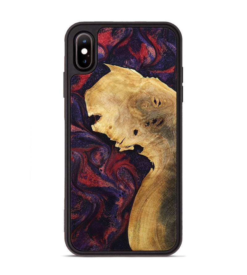 iPhone Xs Max Wood Phone Case - Clair (Red, 800420)