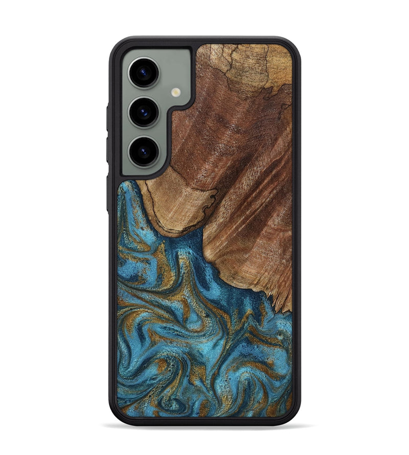 Galaxy S24 Plus Wood Phone Case - Coy (Teal & Gold, 800427)