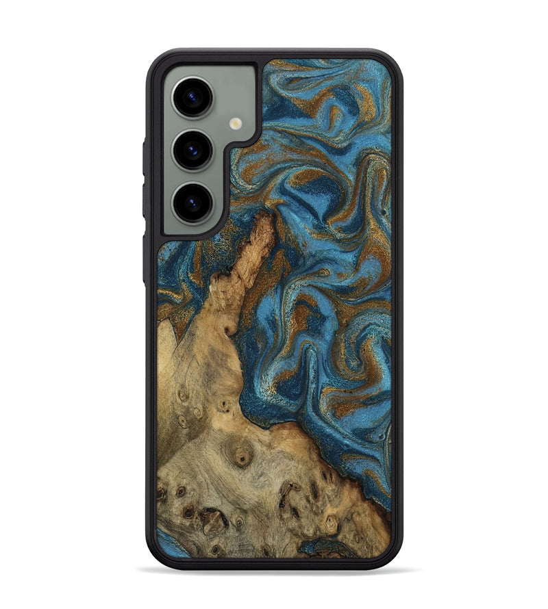 Galaxy S24 Plus Wood Phone Case - Adan (Teal & Gold, 800429)