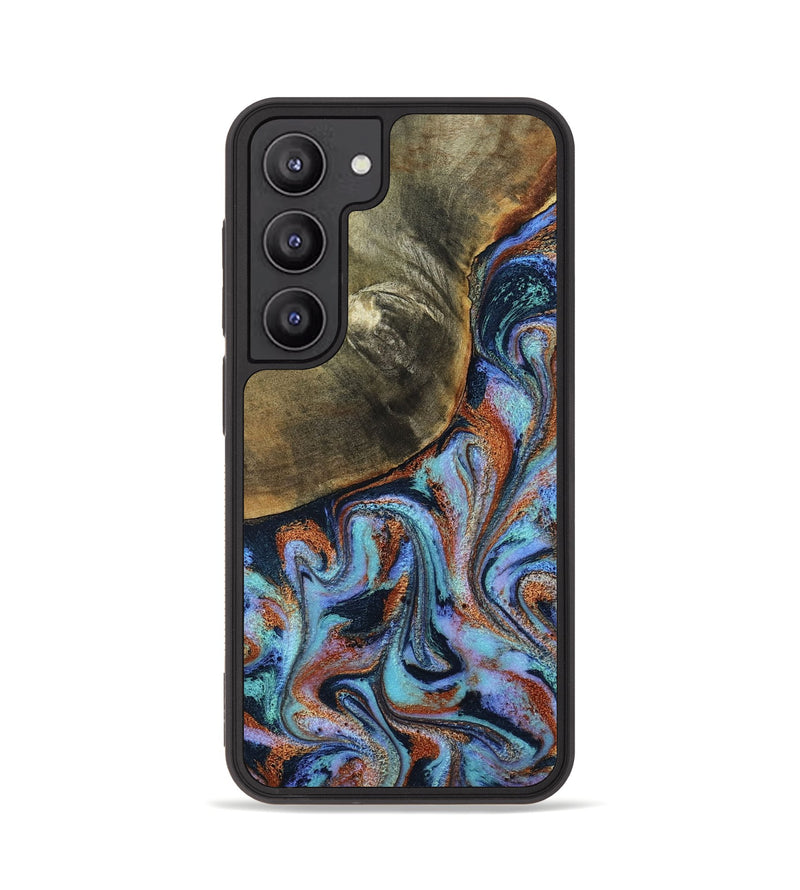 Galaxy S23 Wood Phone Case - Dallas (Teal & Gold, 800431)