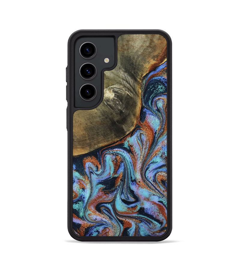 Galaxy S24 Wood Phone Case - Dallas (Teal & Gold, 800431)