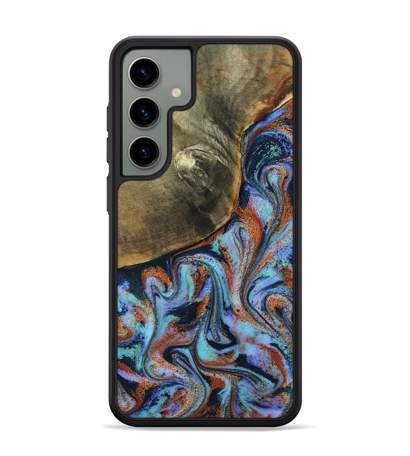 Galaxy S24 Plus Wood Phone Case - Dallas (Teal & Gold, 800431)
