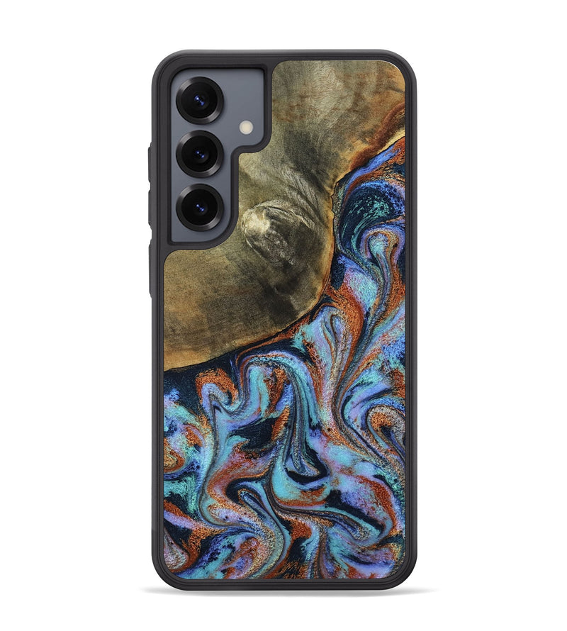 Galaxy S25 Plus Wood Phone Case - Dallas (Teal & Gold, 800431)