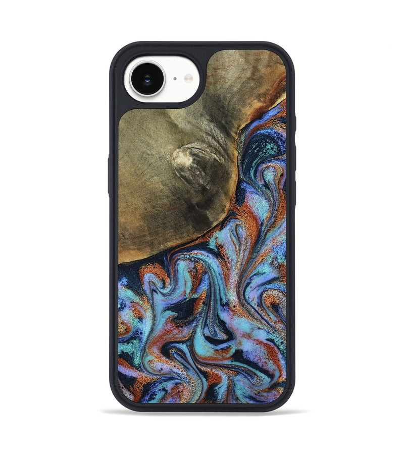 iPhone 16e Wood Phone Case - Dallas (Teal & Gold, 800431)