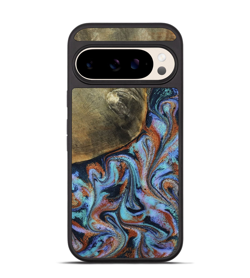 Pixel 10 Wood Phone Case - Dallas (Teal & Gold, 800431)