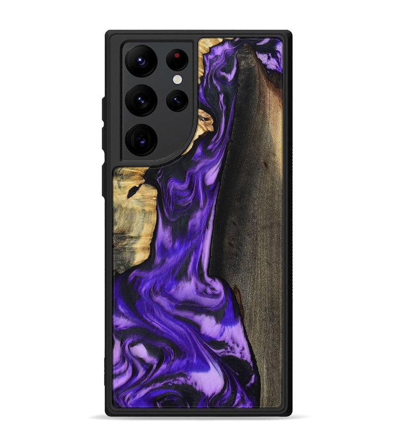 Galaxy S22 Ultra Wood Phone Case - Casey (Purple, 800433)