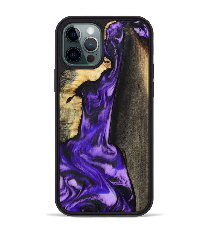 iPhone 12 Pro Max Wood Phone Case - Casey (Purple, 800433)