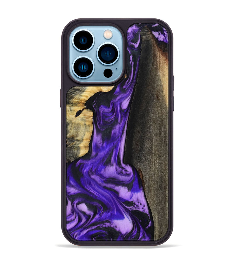 iPhone 14 Pro Max Wood Phone Case - Casey (Purple, 800433)