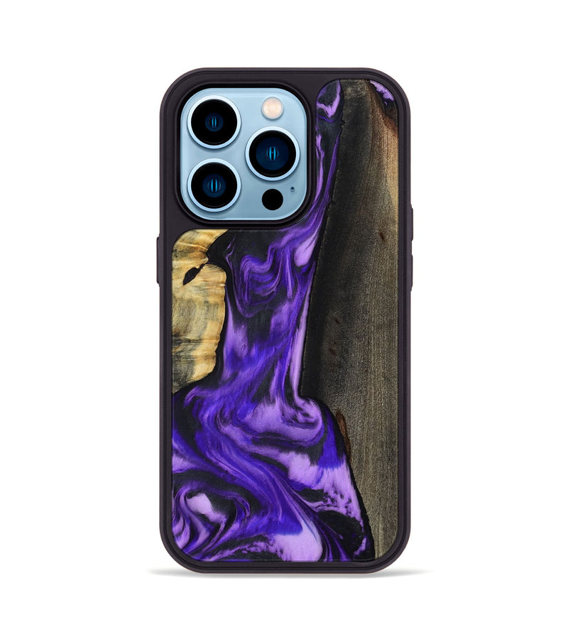 iPhone 14 Pro Wood Phone Case - Casey (Purple, 800433)