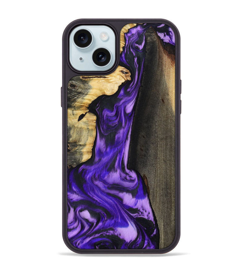 iPhone 15 Plus Wood Phone Case - Casey (Purple, 800433)