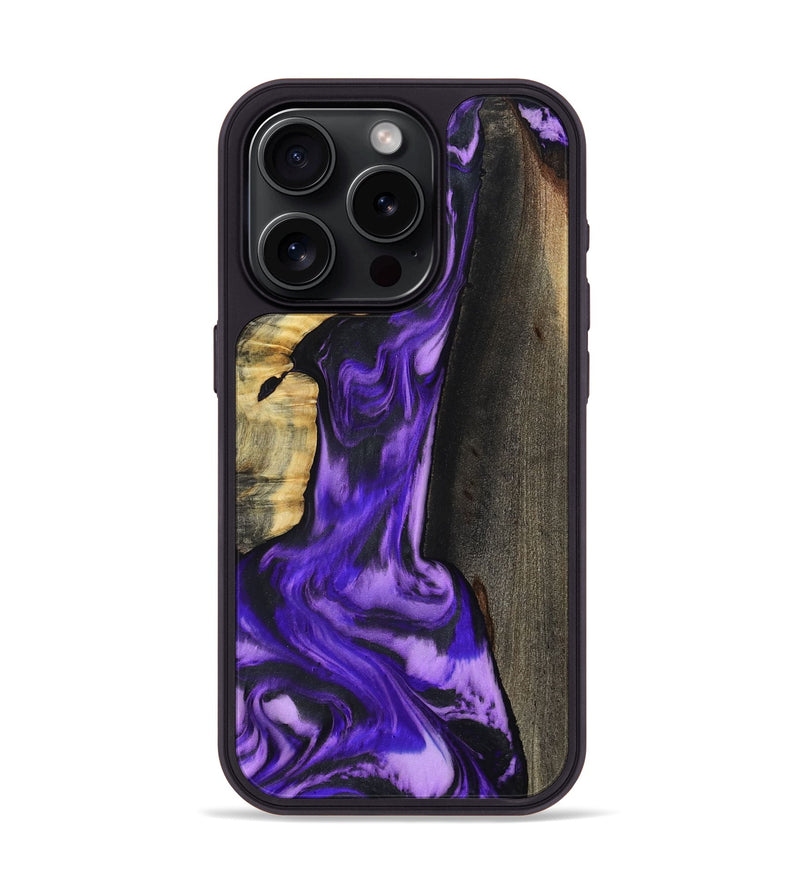 iPhone 15 Pro Wood Phone Case - Casey (Purple, 800433)