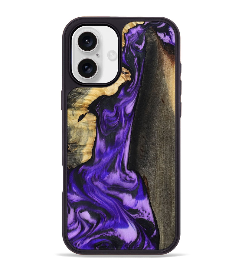 iPhone 16 Plus Wood Phone Case - Casey (Purple, 800433)