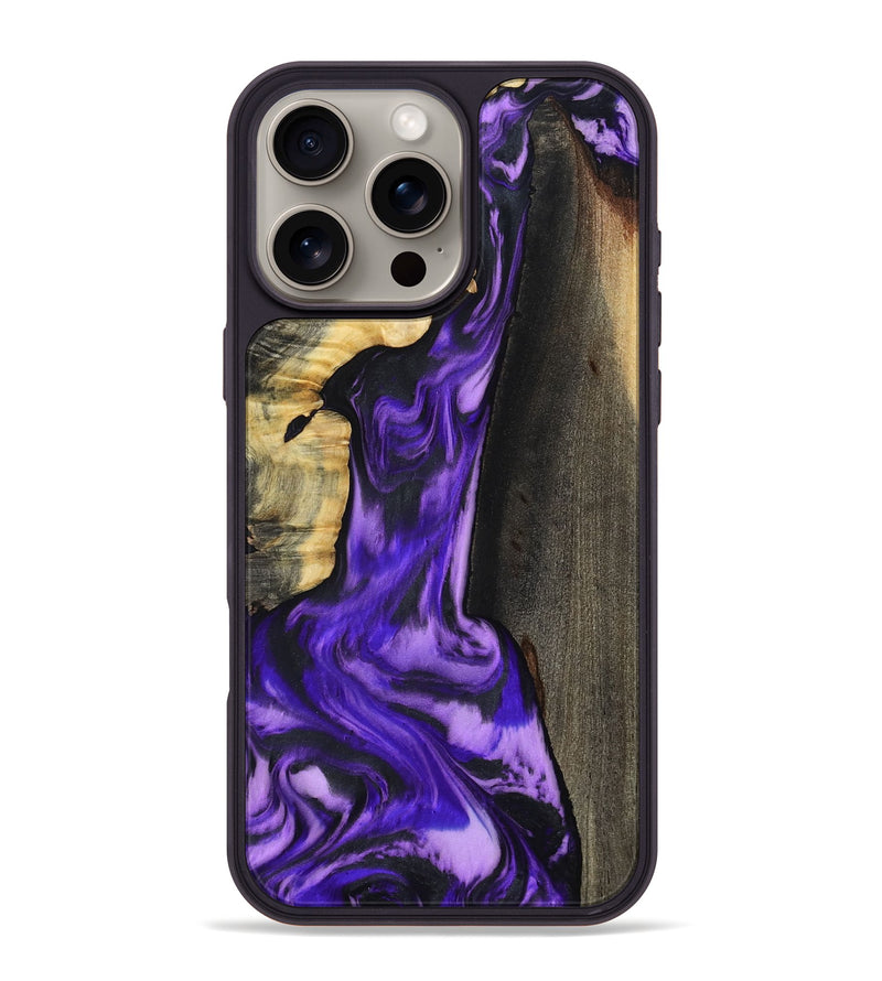 iPhone 16 Pro Max Wood Phone Case - Casey (Purple, 800433)