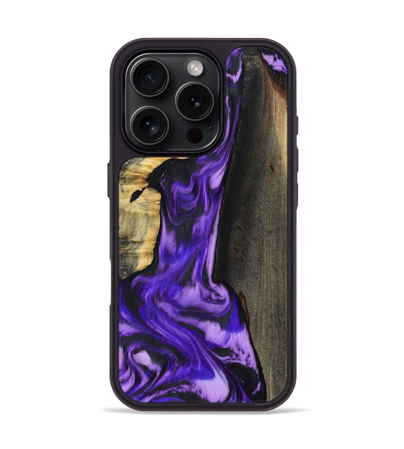 iPhone 16 Pro Wood Phone Case - Casey (Purple, 800433)