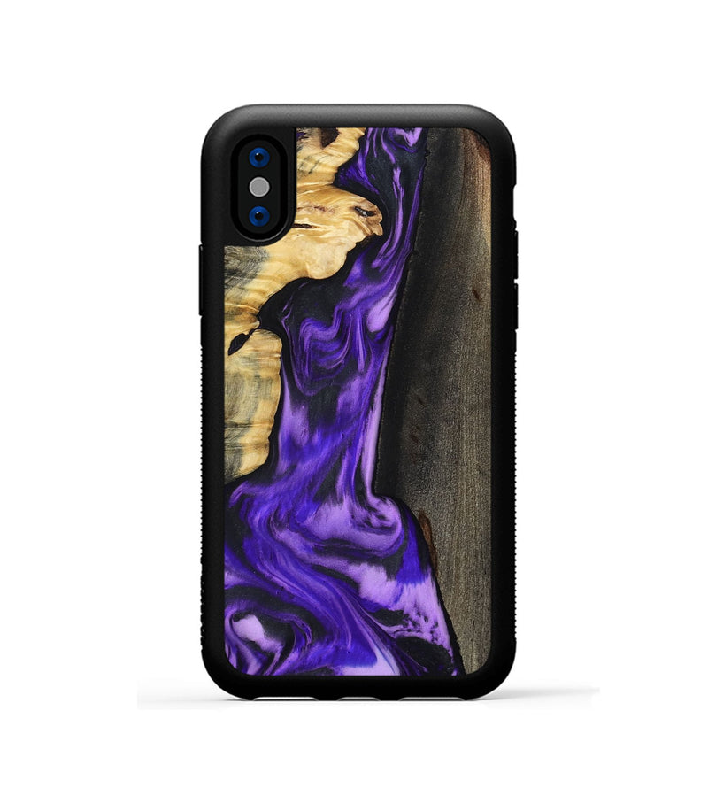 iPhone Xs Wood Phone Case - Casey (Purple, 800433)