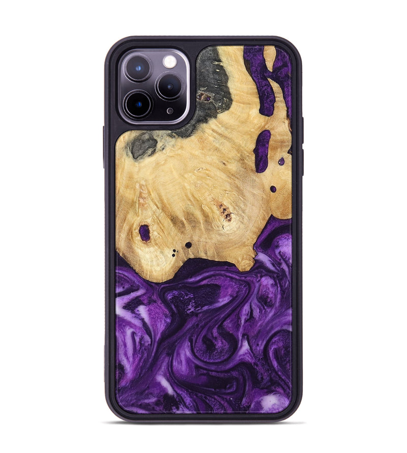 iPhone 11 Pro Max Wood Phone Case - Sadye (Purple, 800435)