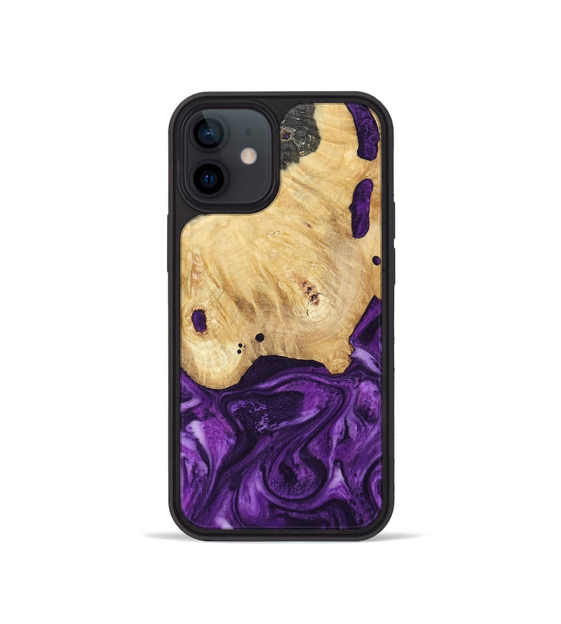 iPhone 12 mini Wood Phone Case - Sadye (Purple, 800435)