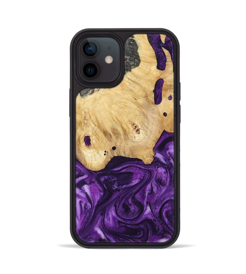 iPhone 12 Wood Phone Case - Sadye (Purple, 800435)