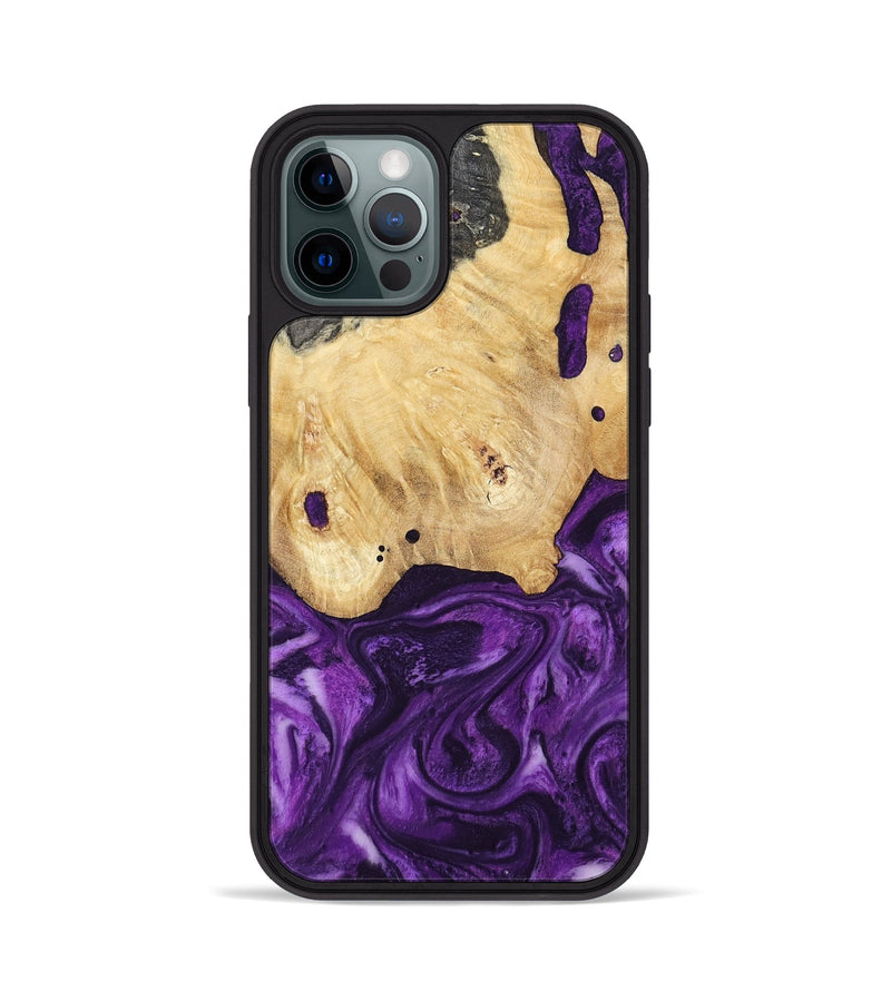 iPhone 12 Pro Wood Phone Case - Sadye (Purple, 800435)