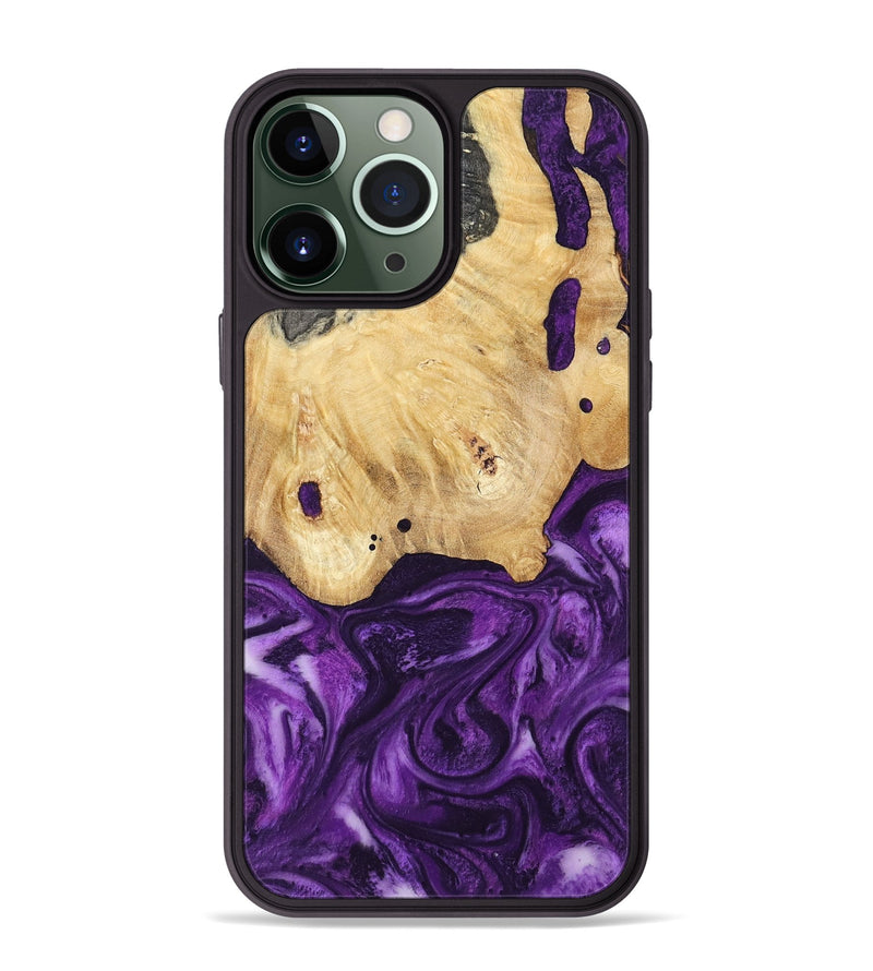 iPhone 13 Pro Max Wood Phone Case - Sadye (Purple, 800435)