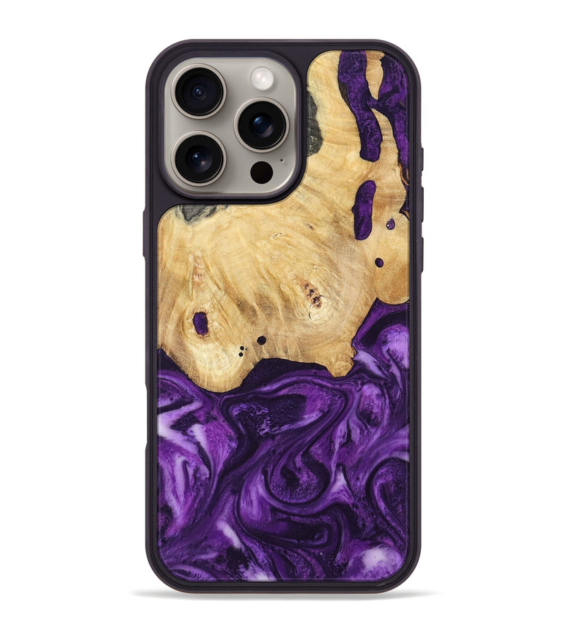 iPhone 16 Pro Max Wood Phone Case - Sadye (Purple, 800435)