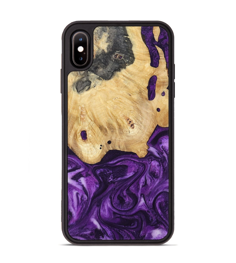 iPhone Xs Max Wood Phone Case - Sadye (Purple, 800435)