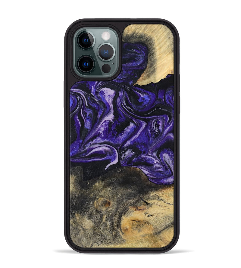 iPhone 12 Pro Max Wood Phone Case - Roma (Purple, 800436)