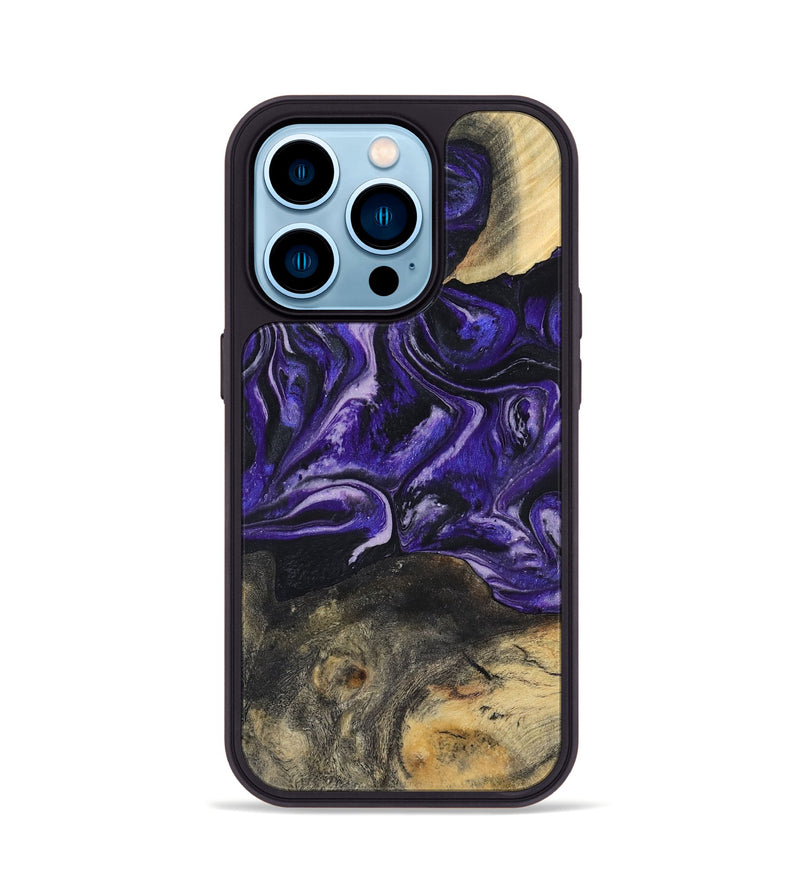 iPhone 14 Pro Wood Phone Case - Roma (Purple, 800436)