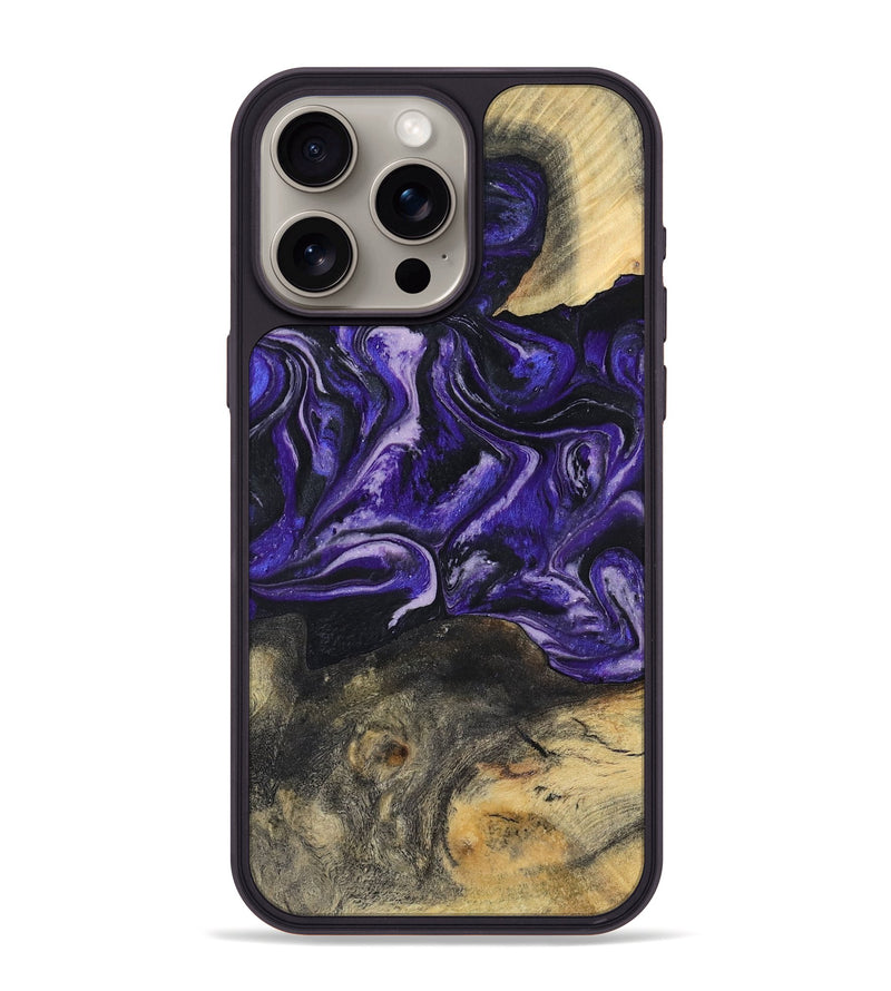 iPhone 15 Pro Max Wood Phone Case - Roma (Purple, 800436)