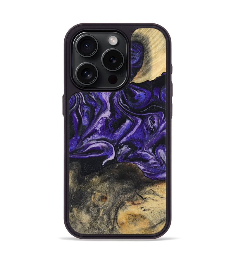 iPhone 15 Pro Wood Phone Case - Roma (Purple, 800436)