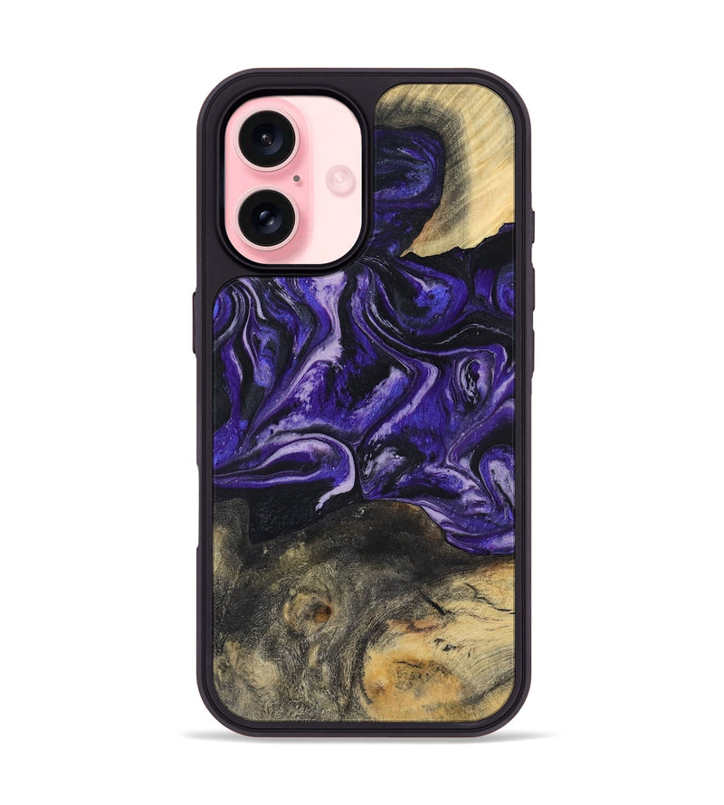 iPhone 16 Wood Phone Case - Roma (Purple, 800436)