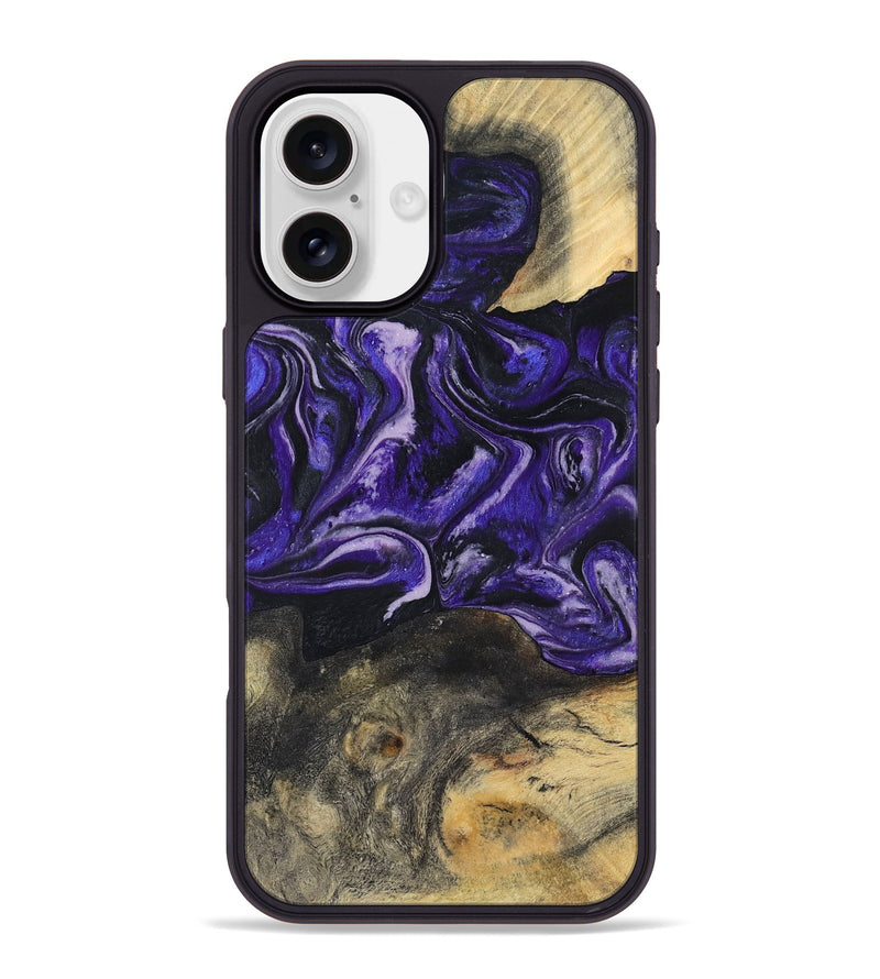 iPhone 16 Plus Wood Phone Case - Roma (Purple, 800436)