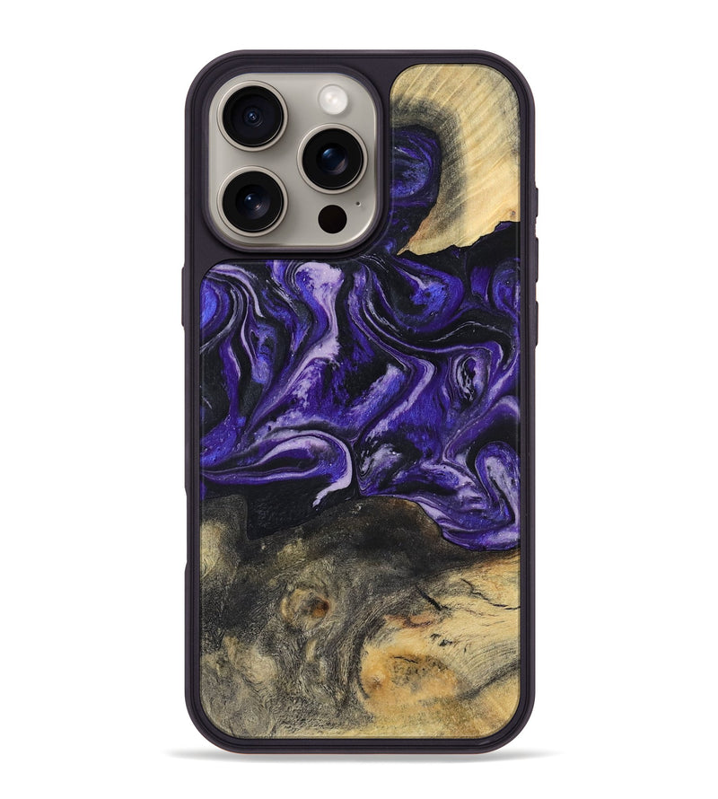 iPhone 16 Pro Max Wood Phone Case - Roma (Purple, 800436)