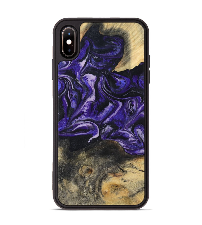 iPhone Xs Max Wood Phone Case - Roma (Purple, 800436)