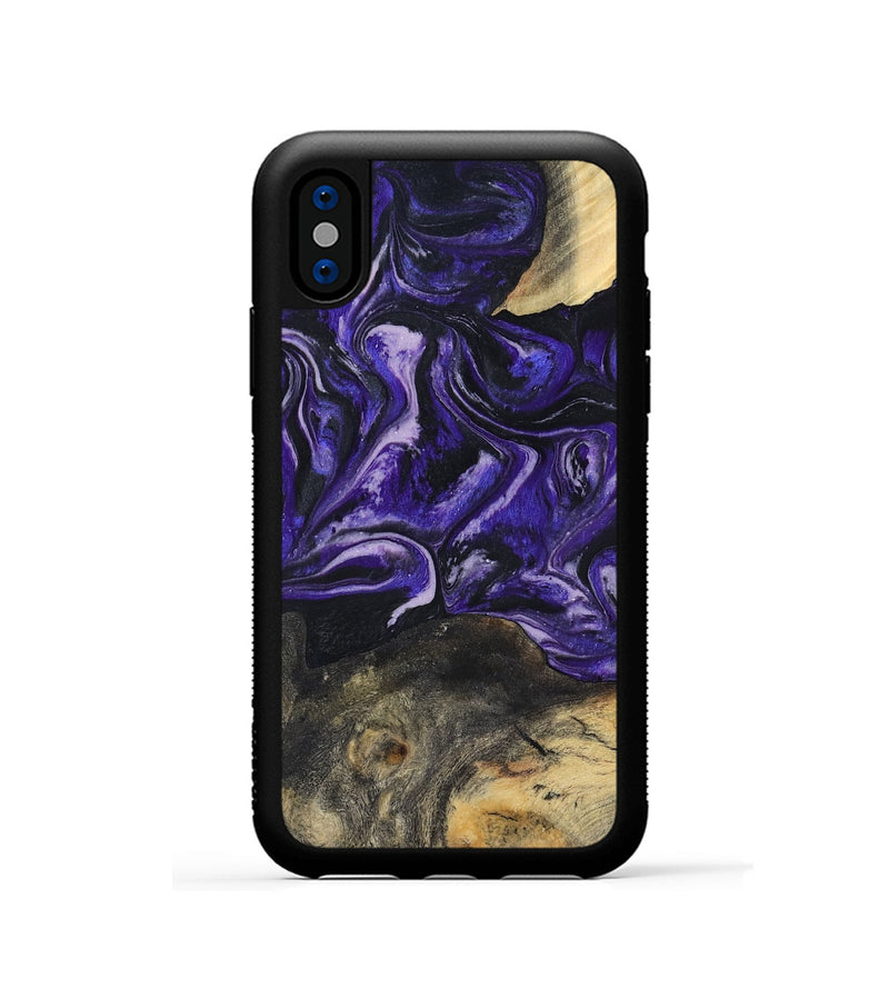iPhone Xs Wood Phone Case - Roma (Purple, 800436)