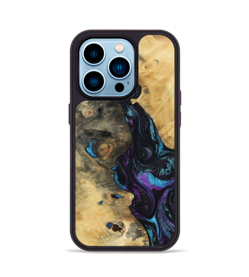 iPhone 14 Pro Wood Phone Case - Jo (Purple, 800437)