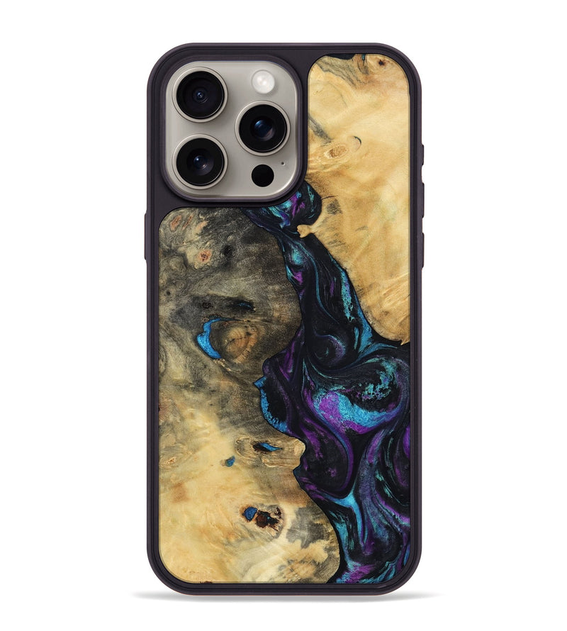 iPhone 15 Pro Max Wood Phone Case - Jo (Purple, 800437)