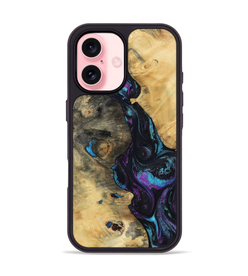 iPhone 16 Wood Phone Case - Jo (Purple, 800437)