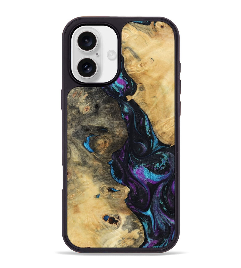 iPhone 16 Plus Wood Phone Case - Jo (Purple, 800437)
