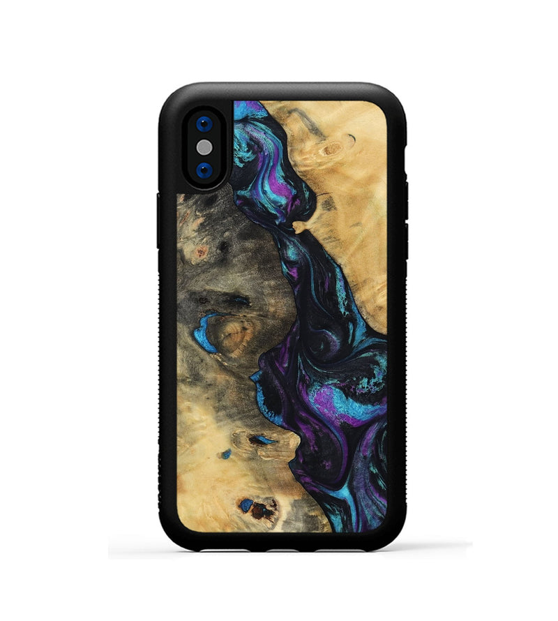 iPhone Xs Wood Phone Case - Jo (Purple, 800437)